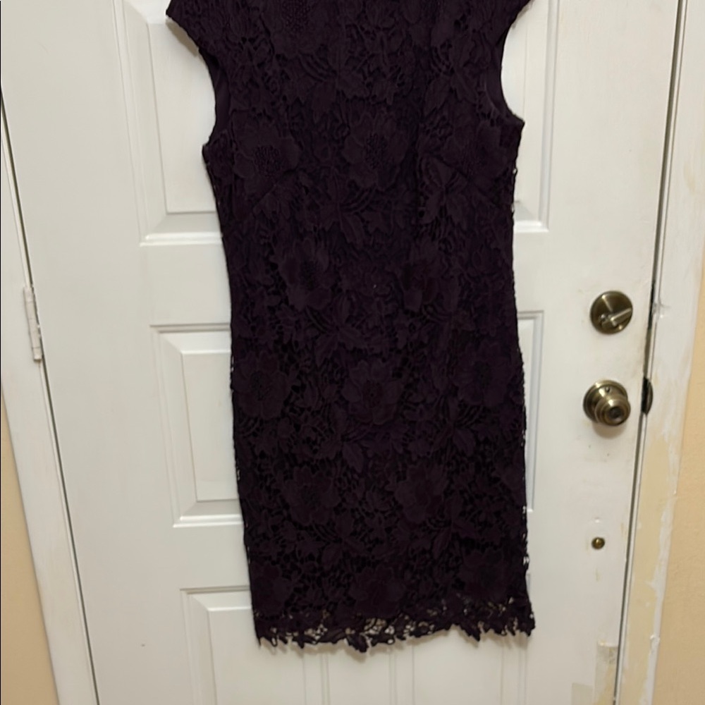 Anne Klein deep plum Sheath Midi Dress for Cocktail Night Out